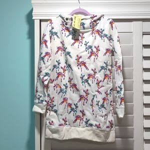 NWT Japan Tsumori Chisato Designer Hoodies Reindeer Sz m